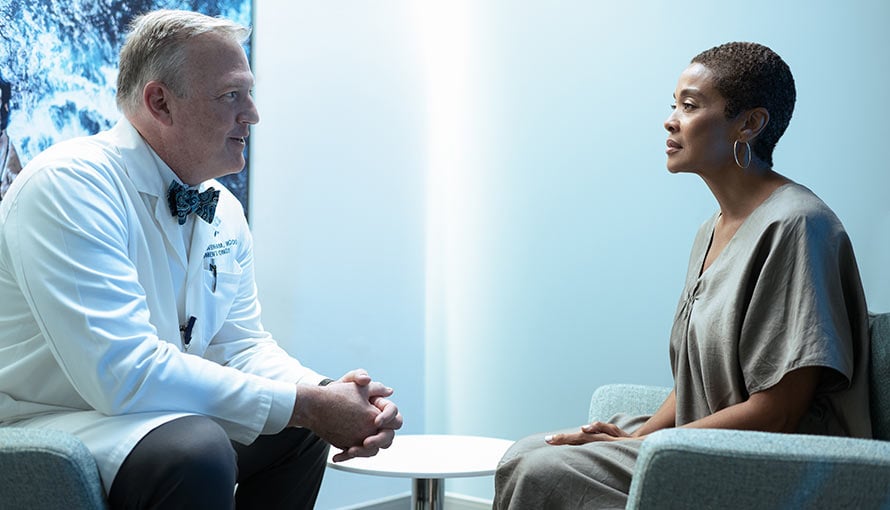 Dr. Wenham and patient