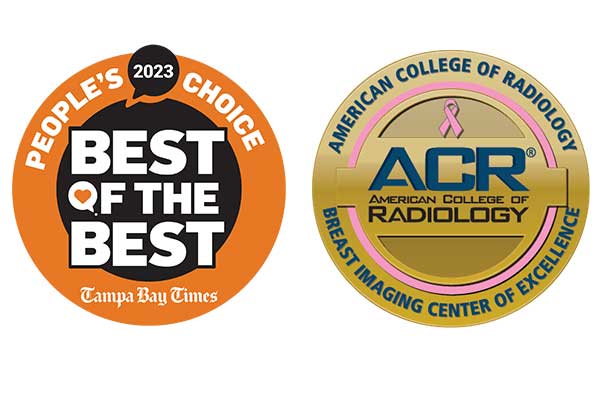 Tampa Bay Times Best of the Best logo and American College of Radiology Breast Imaging logo