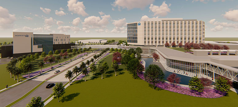 Moffitt's new 10-story, 498,000-square-foot inpatient surgical hospital will boast 128 inpatient beds with the capacity to expand to 400 beds as demand grows. It features 19 operating rooms large and flexible enough for current and future technologies, as well as 72 perioperative rooms. 