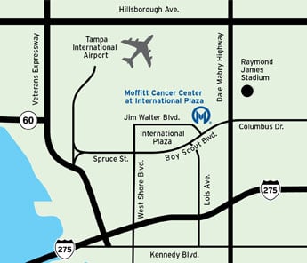 Moffitt Cancer Center at International Plaza map