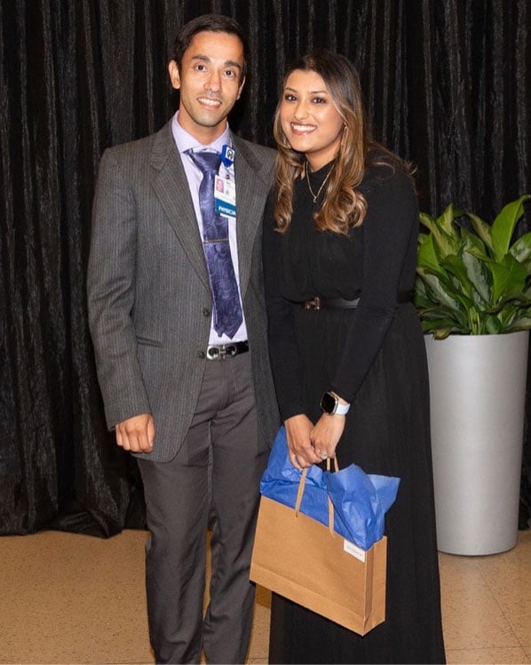 Drs. Misbahuddin Syed, left, and Bushra Shariff.