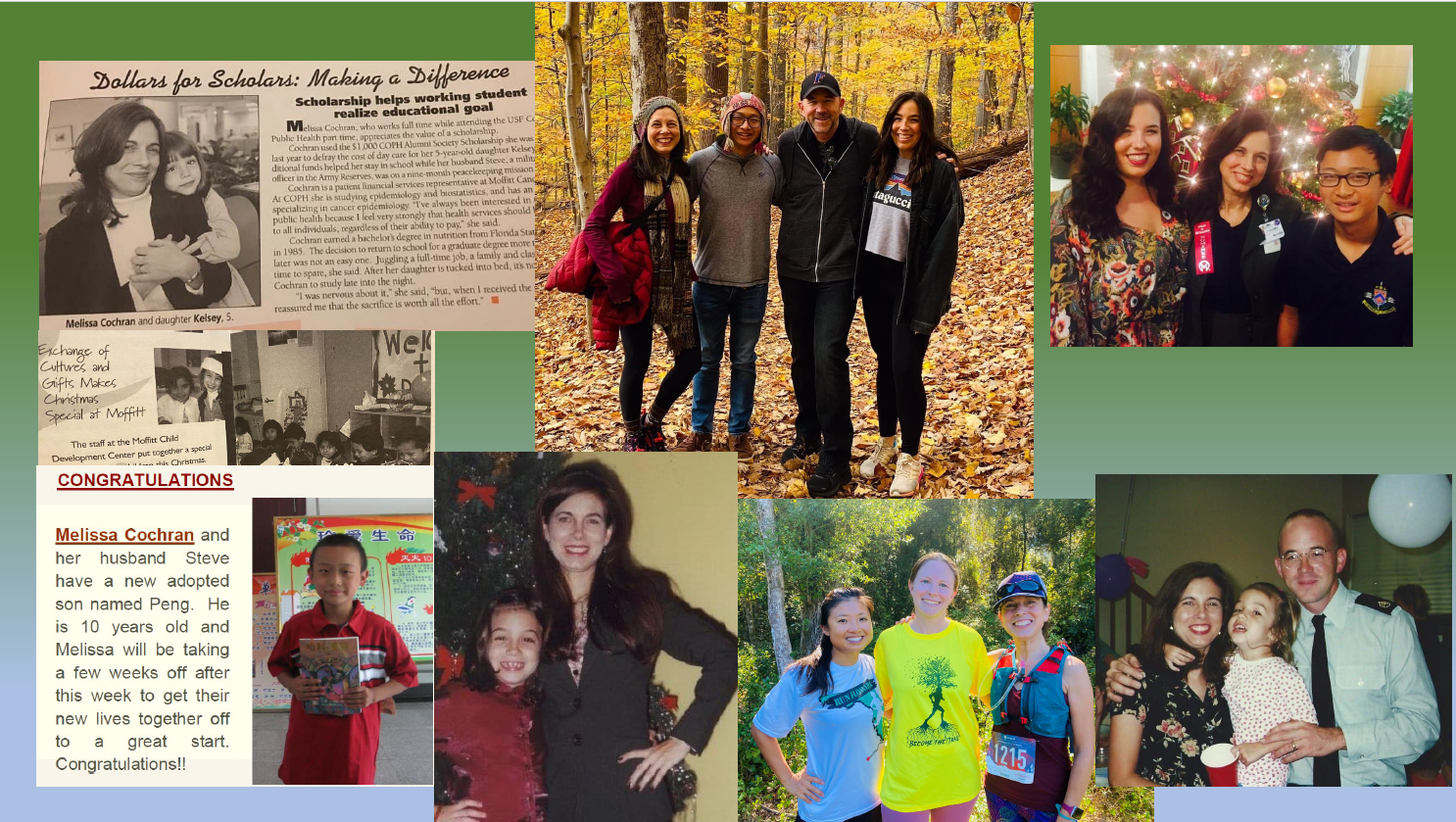 Melissa made this collage for a leadership class depicting her and her family's connection to Moffitt.&nbsp;