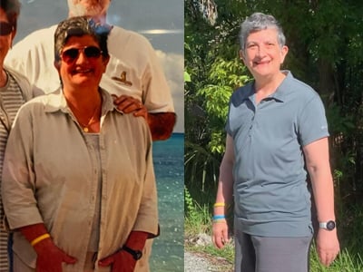 Christine Gerace-Johnson lost 40 pounds since focusing on her diet and exercise habits.