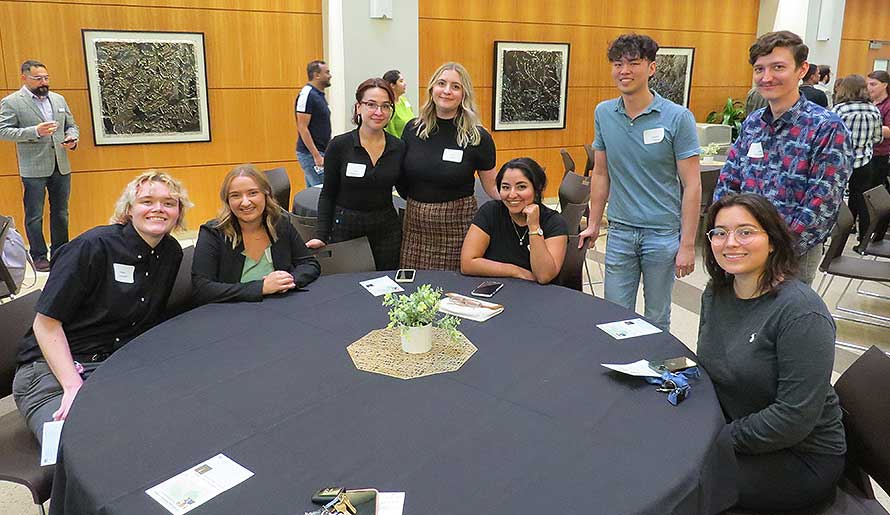 Students at the PhD Student Welcome Reception