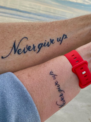 Eric and Debbie get matching tattoos after beating cancer