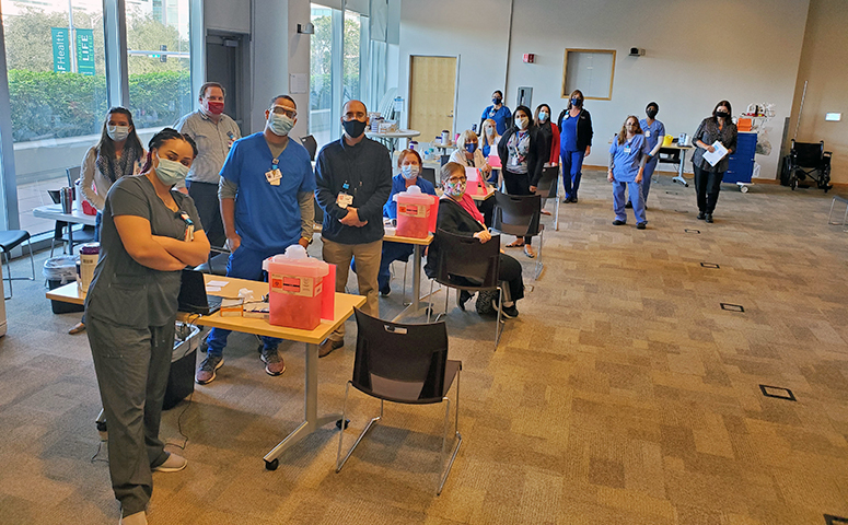 Moffitt's team member COVID-19 vaccine clinic.