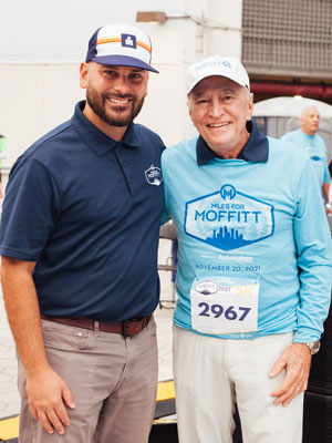 Josh Rivera and Moffitt's Founder H. Lee Moffitt 