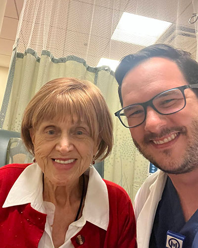 Glowski formed a bond with Dr. Mark Ledbetter throughout her treatment. 