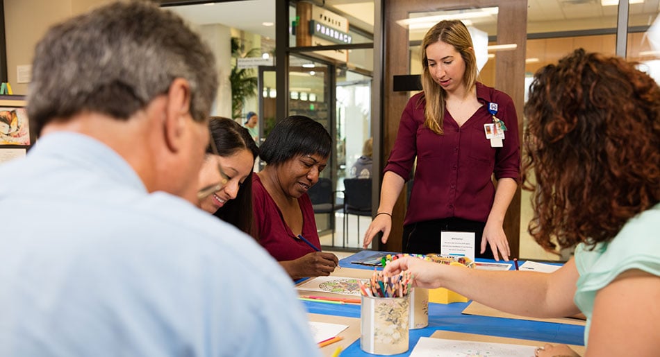 Patients at the Family Resource Center