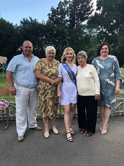 Iermolaieva family photo in her native Kozyatyn, Ukraine.