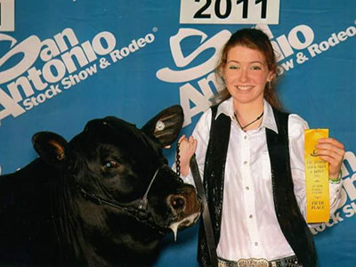 When Leahey auctioned her steer, Hunter, she raised