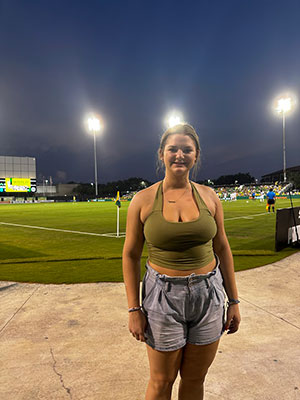 Sydney Hampton, 23, will graduate from the University of Tampa this fall.