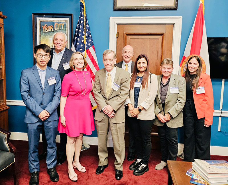 Drs. Rocky Truong and Emma Adhikari, Kathy Castor, Vern Buchanan