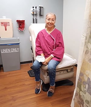 Myriam Escobar visits Moffitt for an appointment.