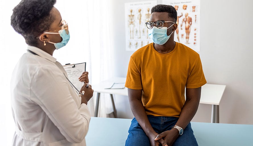 Male patient with colon cancer symptoms / symptoms of colon cancer