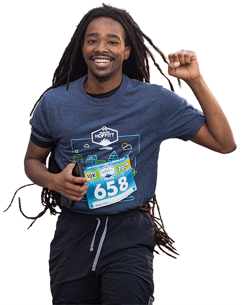 a Miles for Moffitt runner