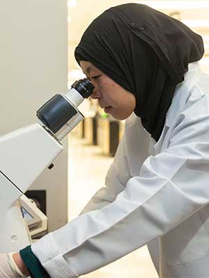 Ashley Lui works in the lab of Elsa Flores, PhD, whose research is focused on finding new therapeutics that rewire the metabolism of lung cancer cells.