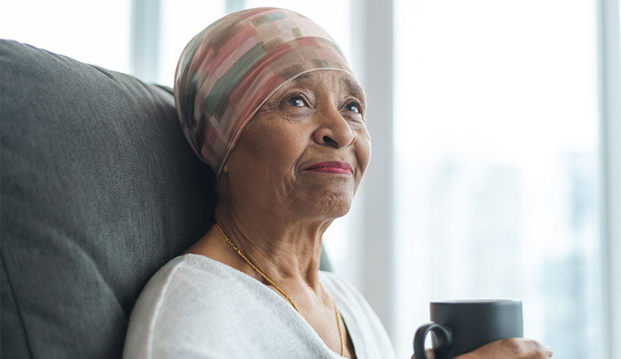 Ovarian cancer patient with side effects from chemo