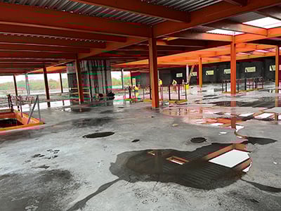 Construction is underway on the second floor infusion lobby.