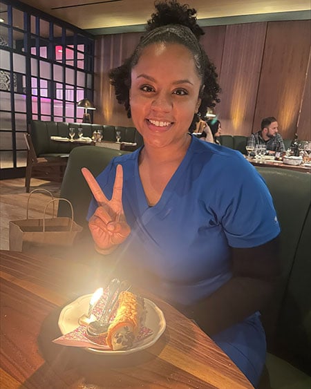 Jasmine celebrating her “2nd” birthday after two years of remission
