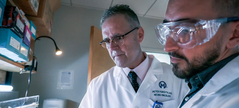 Dr. Forsyth in research lab.