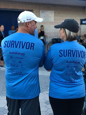 Melissa Bidgood and her Husband are both cancer survivors