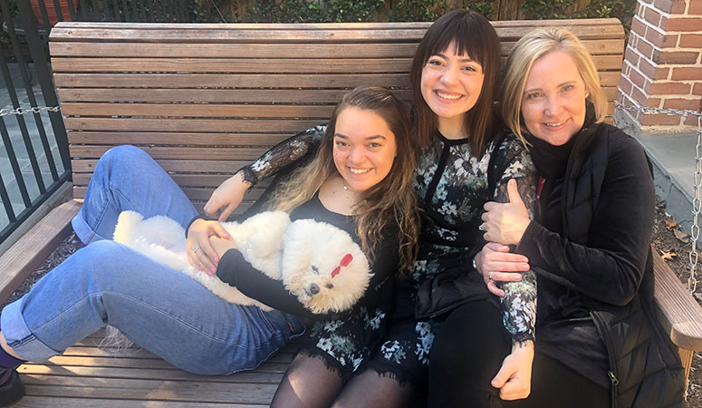 Dr. Patrick Hwu and his wife have two daughters. From L to R: Ally, Emily and Katie Hwu. 