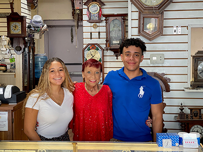 Jojo Boggs works alongside her grandchildren at their family-owned jewelry store in Sun City Center.