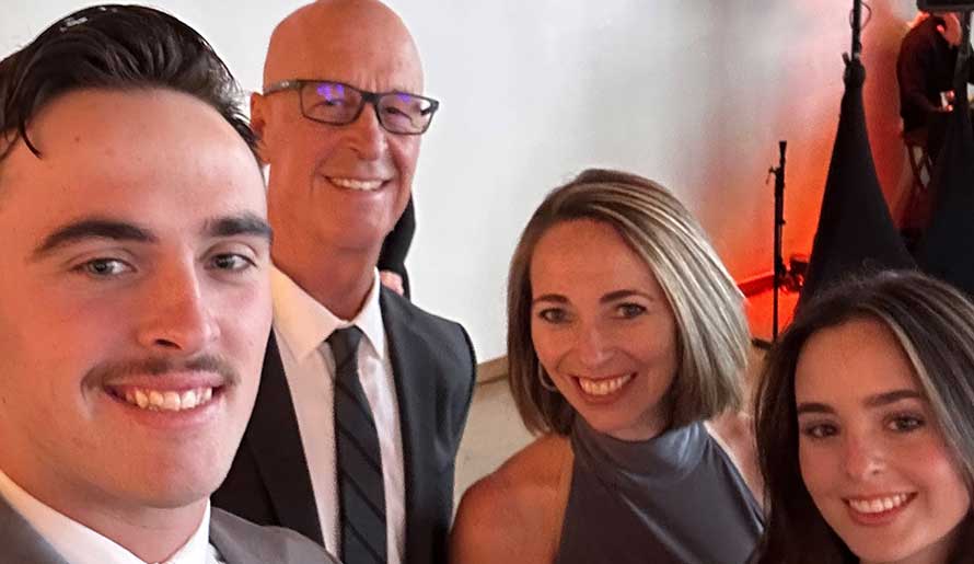 Mike Gallagher and his family