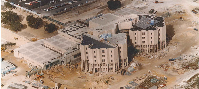 Moffitt breaks ground on the new hospital in 1983 and begins a three-year construction project.