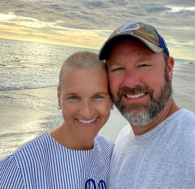 Becky and Todd at her favorite place - the beach.