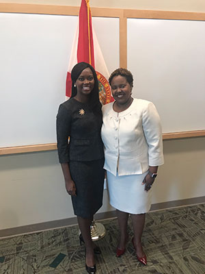 Judge Jessica Costello and Theresa Jean-Pierre Coy