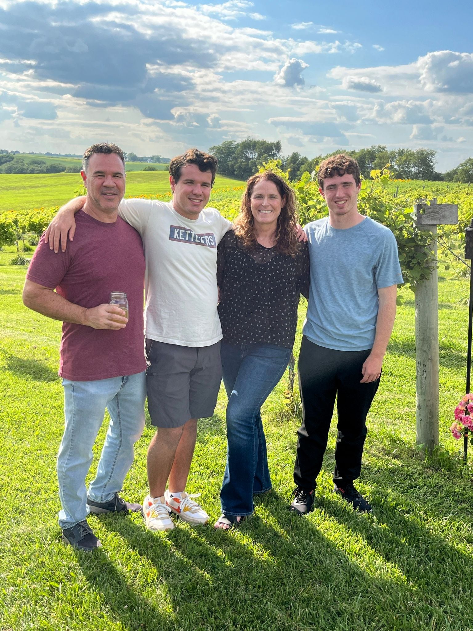 Holt has planned family trips as often as she can since she finished her trial, including this trip with her husband and sons in 2024.