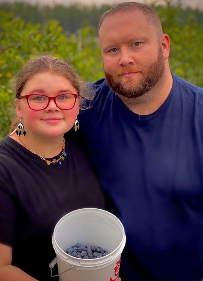 Brett y su hija Zoey