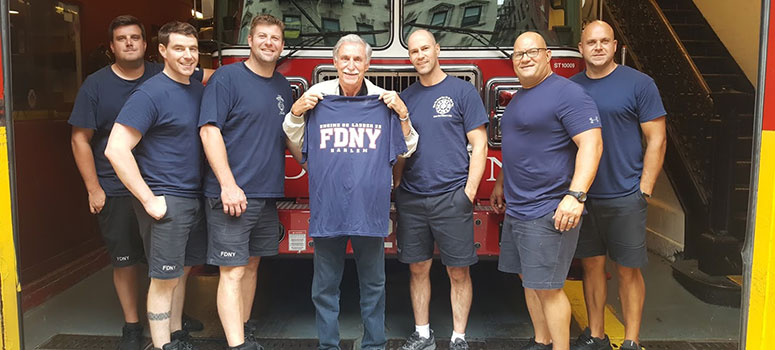 In 2017, Sanford stopped by his first firehouse in Harlem, where he started his firefighter career in 1968.