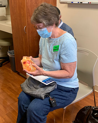 Jean Lowe says seeing the 3D liver model eased her worries about her upcoming surgery.