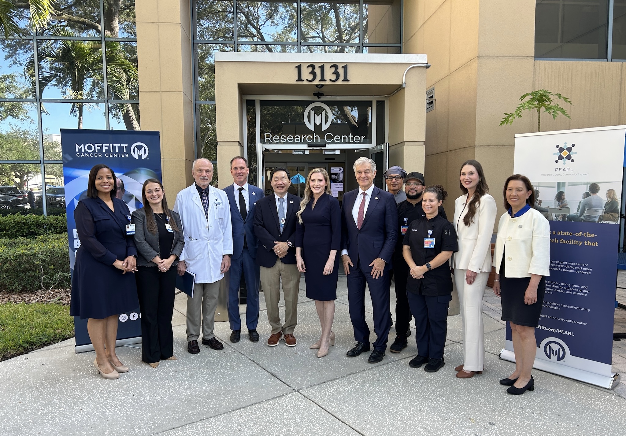 CMS Administrator Mahmet Oz, MD, and U.S. Rep. Laurel Lee joined Moffitt leadership and researchers to learn more about cancer prevention and personalized medicine.