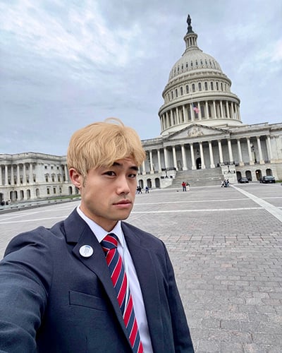 Vincent Law regularly speaks to lawmakers on Capitol Hill in Washington, D.C. to advocate for more research funding.