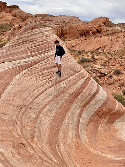 When he's not in the research lab, Law enjoys exploring the outdoors.