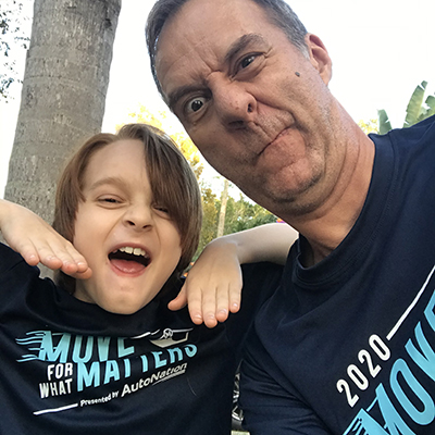 John with his dad, Rich.