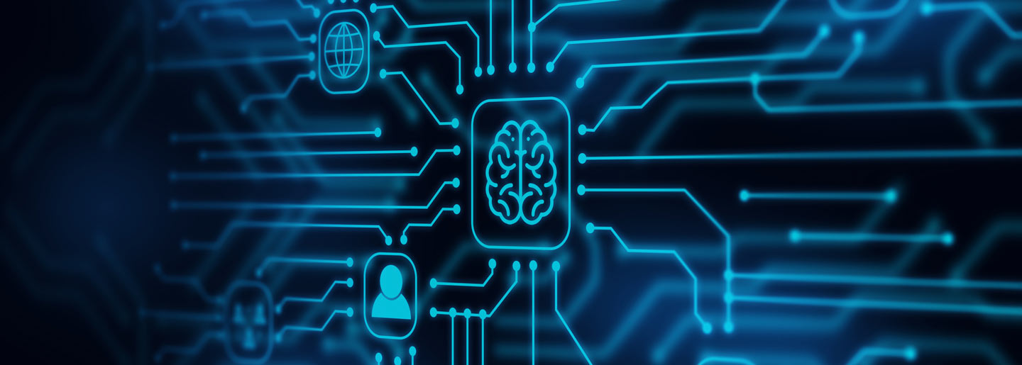 a graphic representing AI machine learning