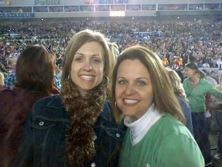 Ann McCormick and her best friend at the 2009 Super Bowl in Tampa, Florida.