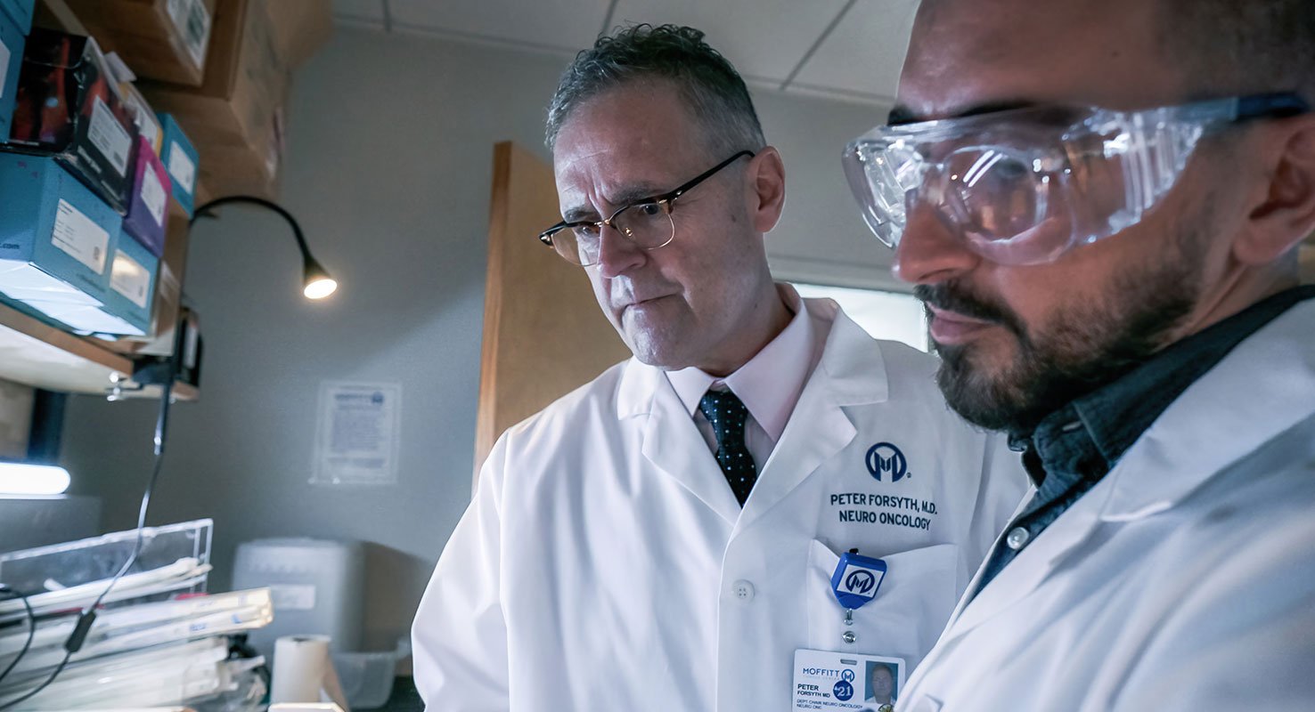 Dr. Peter Forsyth in the lab