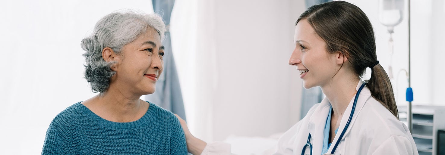 Female patient with a stage of vulvar cancer 