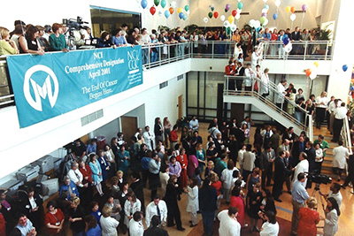 Moffitt celebration for NCI Comprehensive Cancer Center designation in 2001