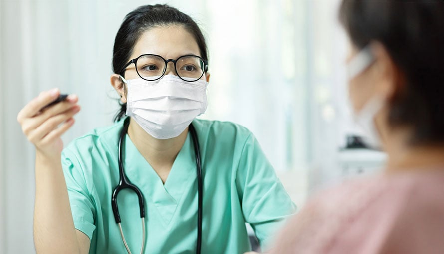 Doctor explaining metastatic pancreatic cancer