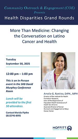 Amelie Ramirez, DrPH, MPH flyer