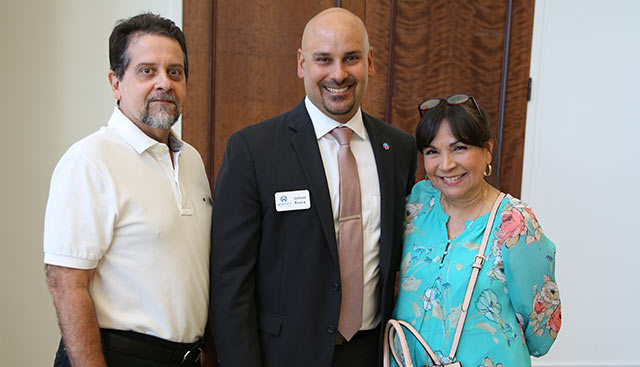 Joshua Rivera and his parents