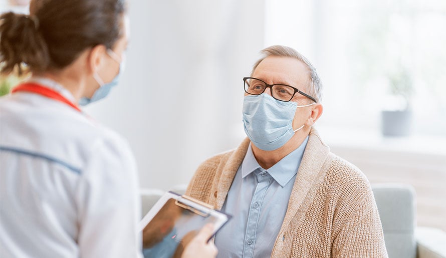 Patient discussing clinical trials for neurofibromatosis