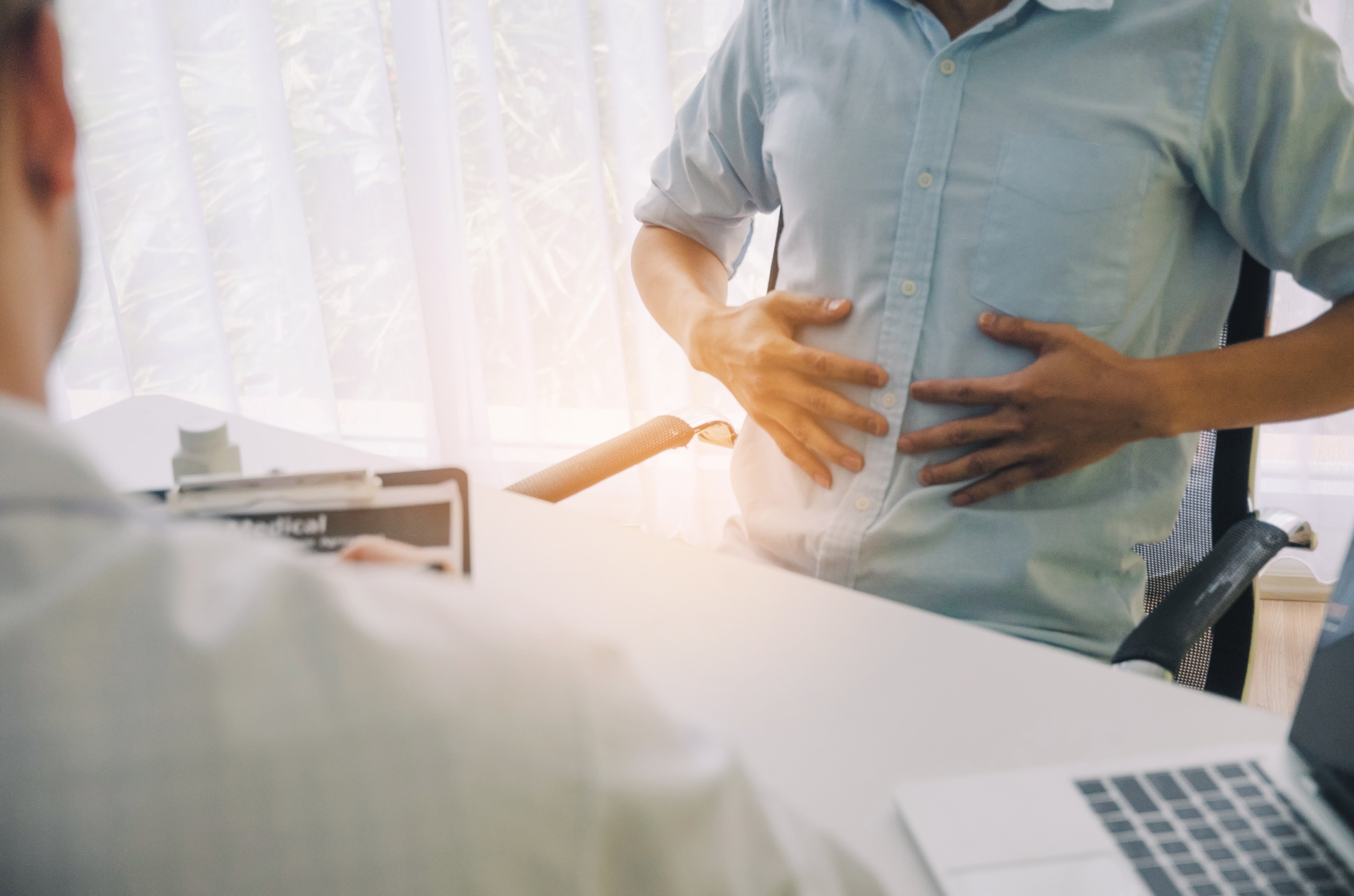 Patient with stomach pains
